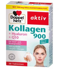 【預購】Doppelherz Kollagen 900+Hyaluron+Q10  膠原蛋白膠囊900 30入